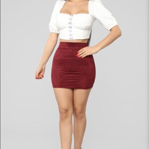 New Faux Suede Body-con Mini Skirt - Picture 5 of 7